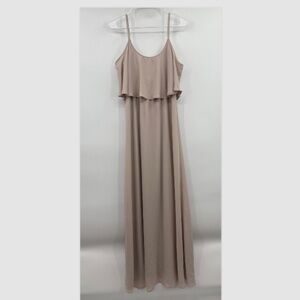 Show Me Your Mumu Dress Women Medium Beige Sleeveless Fairy Maxi Neutral Boho